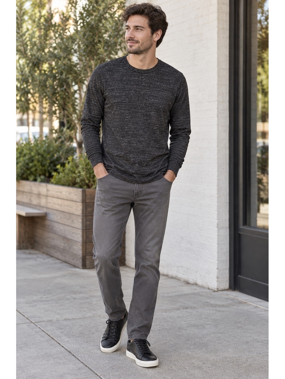 Royal Apparel Eco Tri Blend Charcoal Gray Long Sleeve T-Shirt XL